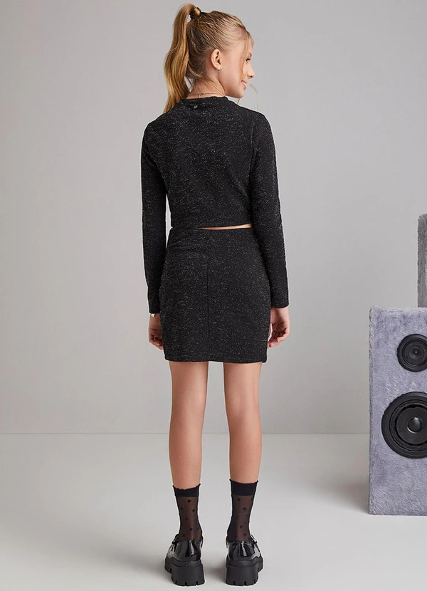 I Am - Blusa de Lurex Black Preto 4