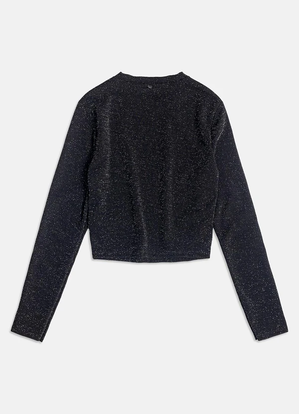 I Am - Blusa de Lurex Black Preto 6