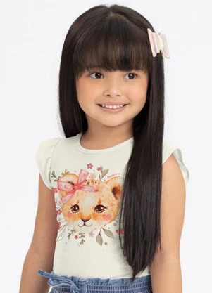 Alakazoo - Blusa de Mangas Franzidas com Strass Branco - ALAKAZOO