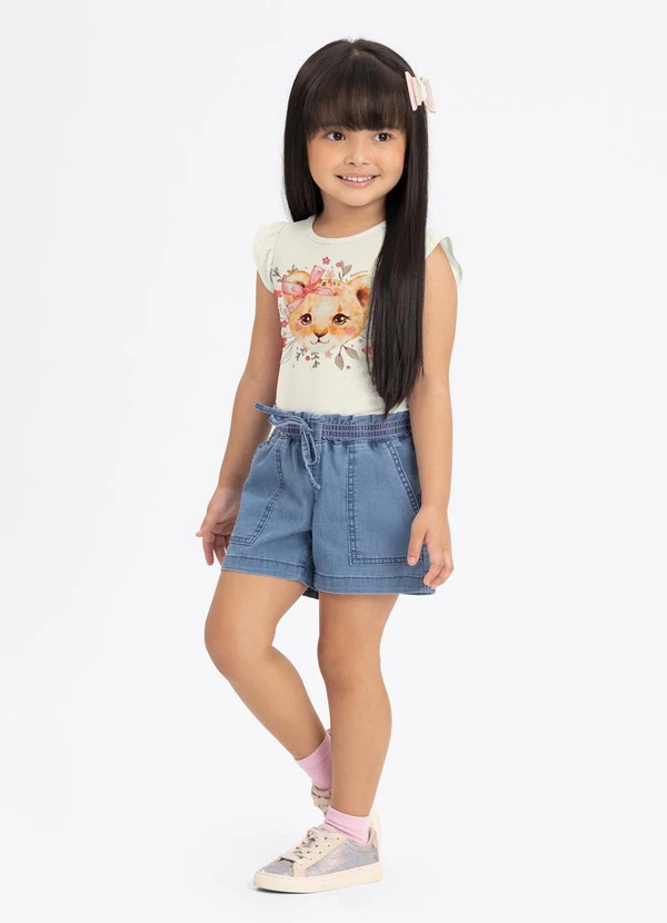 Alakazoo - Blusa de Mangas Franzidas com Strass Branco 2