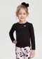 Alakazoo - Blusa de Mangas Longas Infantil com Strass Preto - variação: Preto