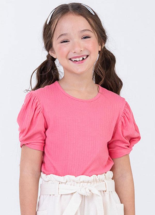 Alenice - Blusa Delicate Summer Menina Rosa