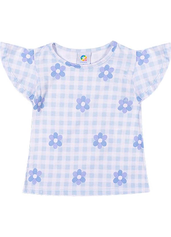 Alenice - Blusa Diversão de Verão Menina Azul