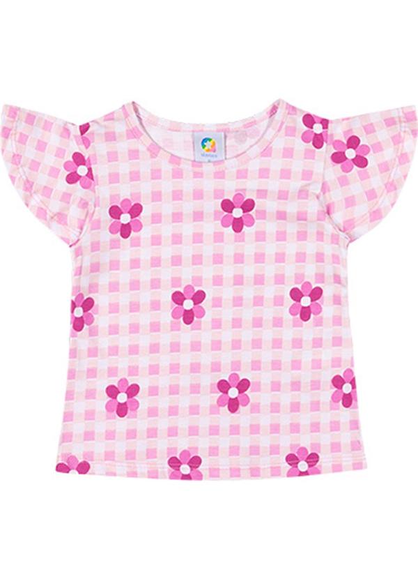 Alenice - Blusa Diversão de Verão Menina Rosa