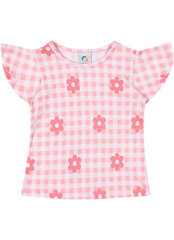 Alenice - Blusa Diversão de Verão Menina Rosa