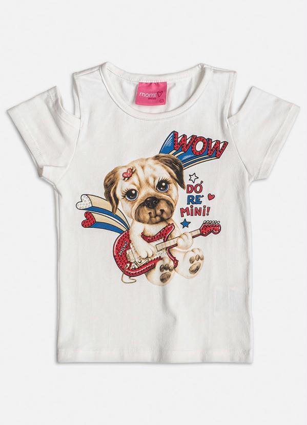 Momi - Blusa Dog e Guitarra Off White