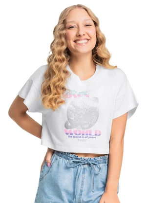 Gloss - Blusa em Algodão Juvenil Manga Curta Branco - GLOSS