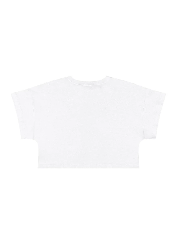 Gloss - Blusa em Algodão Juvenil Manga Curta Branco 4