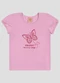 Kely Kety - Blusa em Cotton com em Relevo e Glitter Bege - variação: Rosa