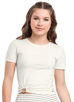 Blusa em Cotton para Menina Gloss Branco - GLOSS