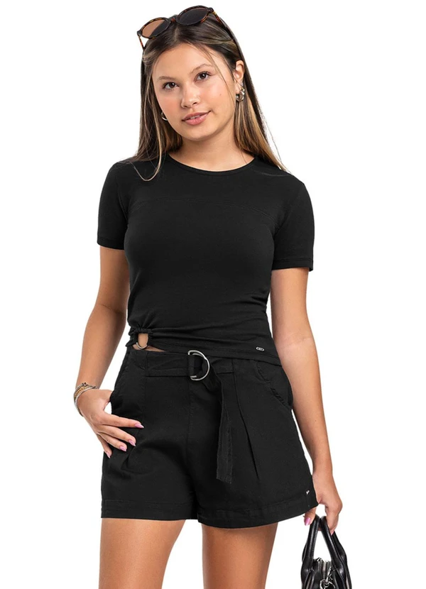 Gloss - Blusa em Cotton para Menina Gloss Preto
