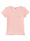 Marlan - Blusa em Malha Canelada com Bordado Floral Verde - variação: Rosa