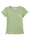 Marlan - Blusa em Malha Canelada com Bordado Floral Verde - variação: Verde