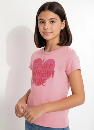 Multimarcas - Blusa em Malha Estampada Rosa - MULTIMARCAS
