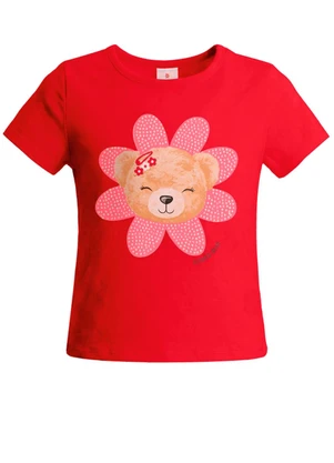Brandili - Blusa em Meia Malha Estampada Vermelho - BRANDILI