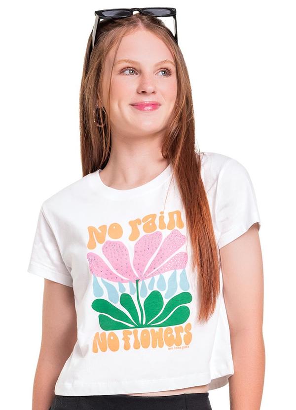 Gloss - Blusa em Meia Malha Juvenil Branco