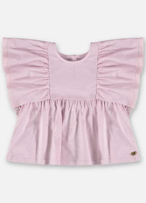 Up Baby - Blusa em Meia Malha Linho Flamê Roxo - UP BABY