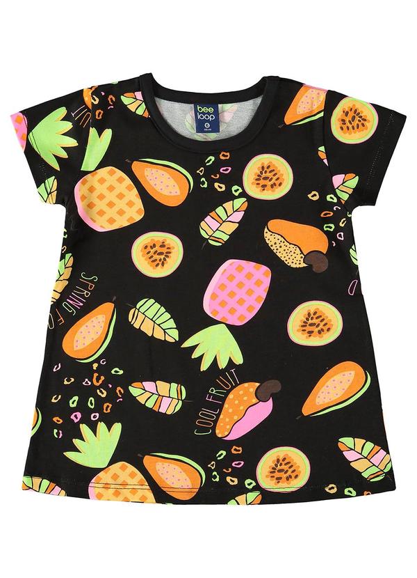 Bee Loop - Blusa em Meia Malha para Menina Preto