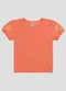 Kely Kety - Blusa Menina em Meia Malha Trabalhada Hive Verde - variação: Laranja