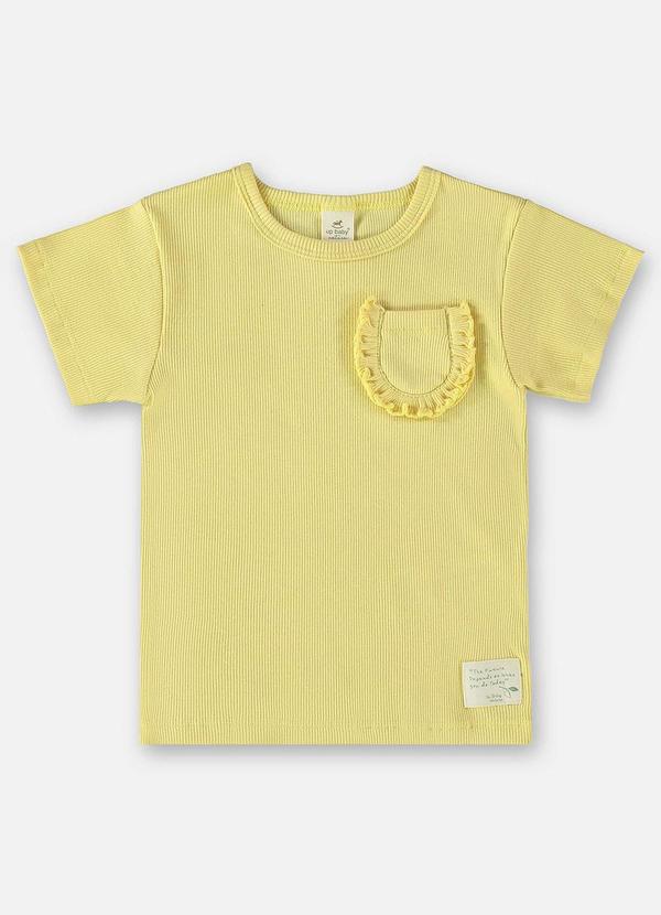 Up Baby - Blusa em Ribana Canelada Amarelo