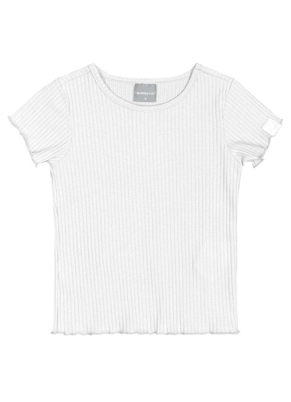 Quimby - Blusa em Ribana Canelada Branco