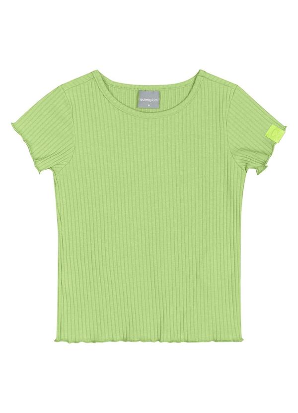 Quimby - Blusa em Ribana Canelada Verde 1