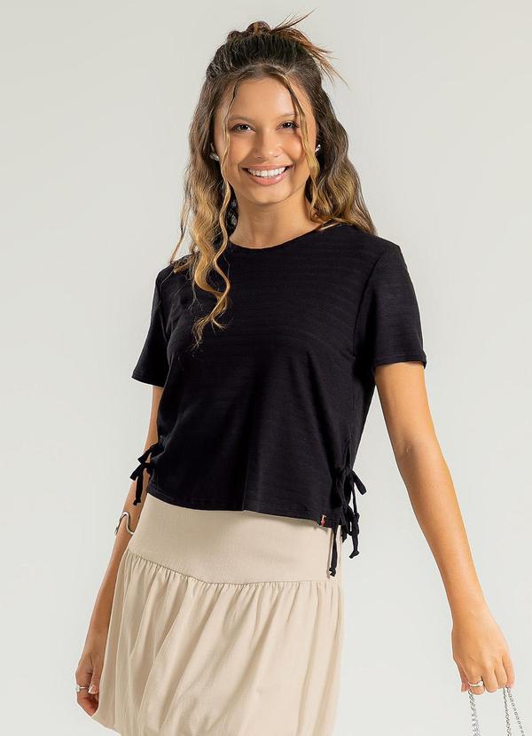 Cativa Teen - Blusa em Viscose Preto