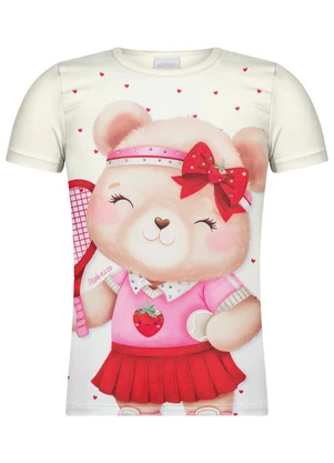 Alakazoo - Blusa Estampada de com Strass Vermelho - ALAKAZOO