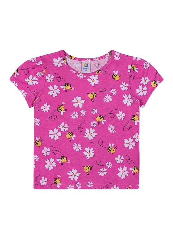 Alenice - Blusa Estampada Fashion Menina Rosa