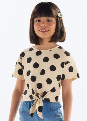 Quimby - Blusa Estampada Menina Preto - QUIMBY