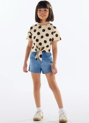 Quimby - Blusa Estampada Menina Preto - QUIMBY