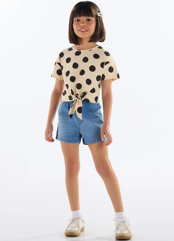 Quimby - Blusa Estampada Menina Preto 2