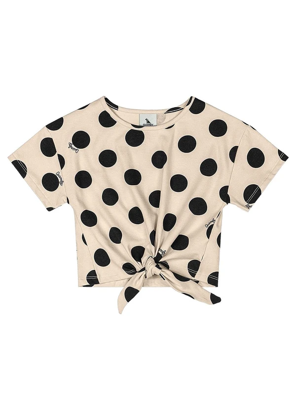 Quimby - Blusa Estampada Menina Preto 3