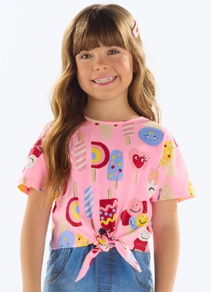 Quimby - Blusa Estampada Menina Rosa - QUIMBY