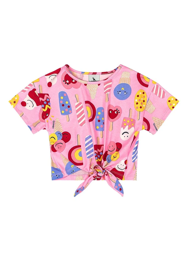 Quimby - Blusa Estampada Menina Rosa 3