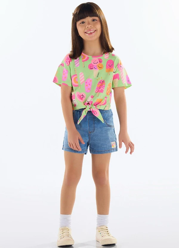 Quimby - Blusa Estampada Menina Verde 2