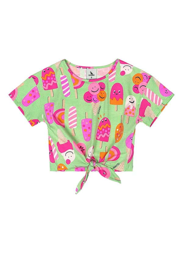 Quimby - Blusa Estampada Menina Verde 3