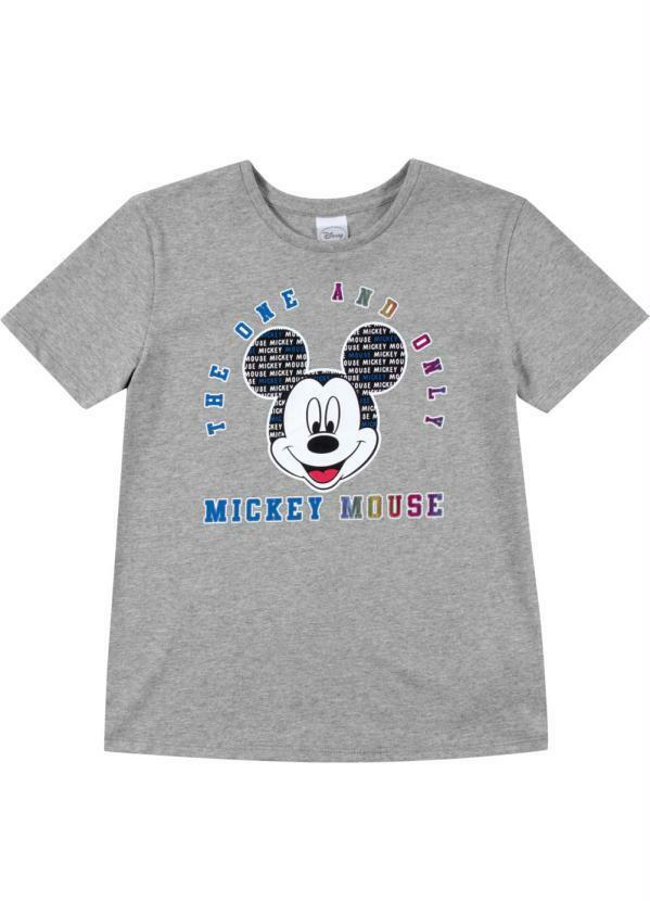 Disney - Blusa Estampada Modelagem Boyfriend Cinza