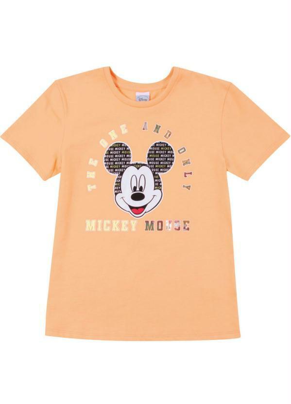 Disney - Blusa Estampada Modelagem Boyfriend Laranja
