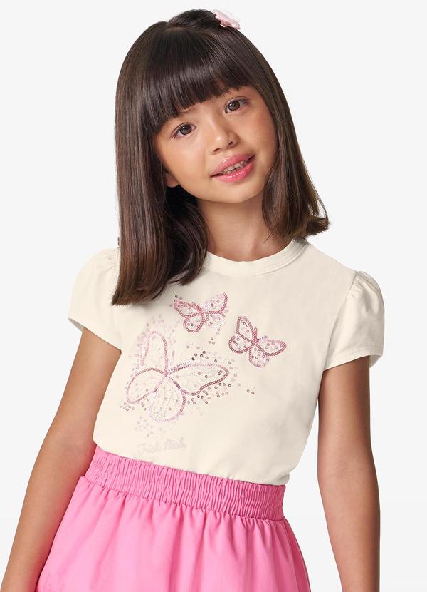 Trick Nick - Blusa Feminina em Cotton Leve Bege