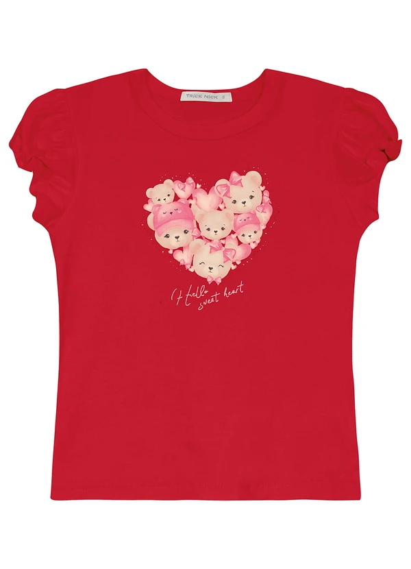Trick Nick - Blusa Feminina em Cotton Leve Vermelho