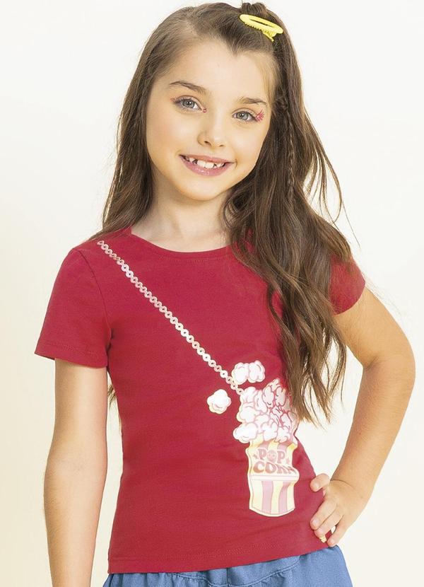Cativa Kids - Blusa Feminina Estampada com Fóil Rosa