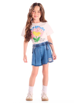 Quimby - Blusa Feminina Infantil Algodão Branco - QUIMBY