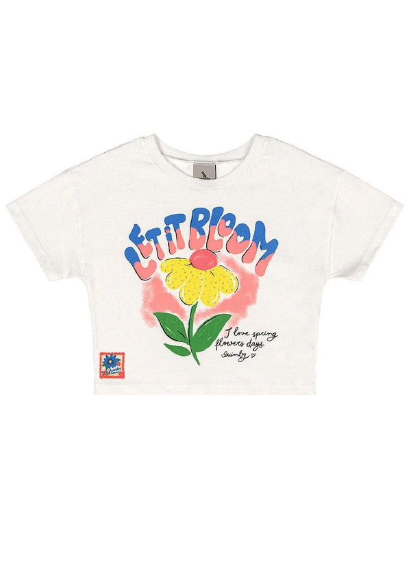 Quimby - Blusa Feminina Infantil Algodão Branco 3