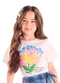 Quimby - Blusa Feminina Infantil Algodão Quimby Rosa - variação: Branco