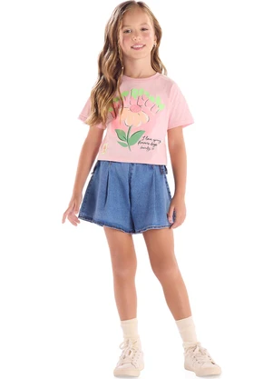 Quimby - Blusa Feminina Infantil Algodão Rosa - QUIMBY