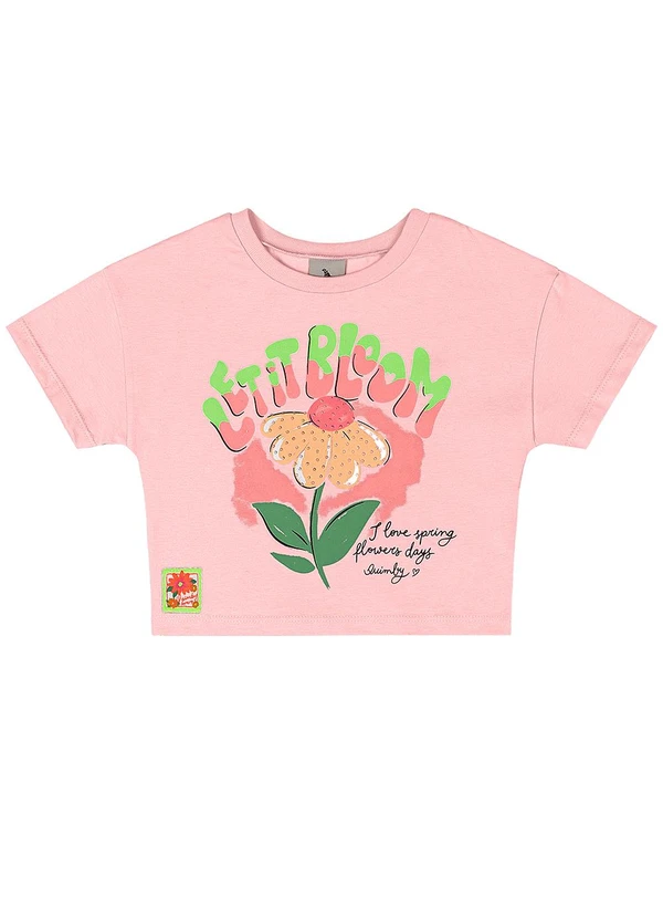 Quimby - Blusa Feminina Infantil Algodão Quimby Rosa 3