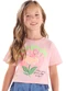 Quimby - Blusa Feminina Infantil Algodão Quimby Rosa - variação:  