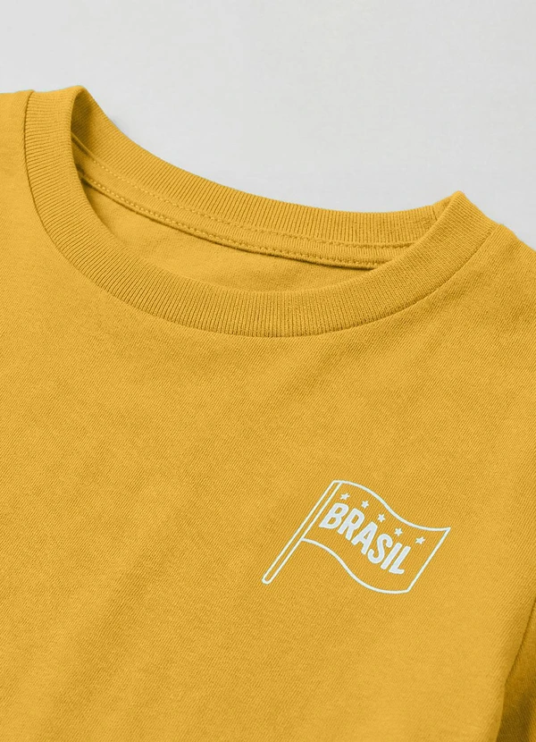 Rovi Kids - Blusa Feminina Infantil Brasil Amarelo 5