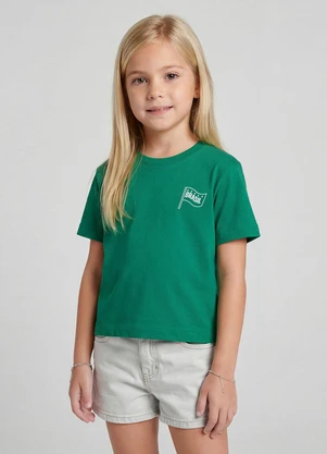 Rovi Kids - Blusa Feminina Infantil Brasil Verde - ROVI KIDS
